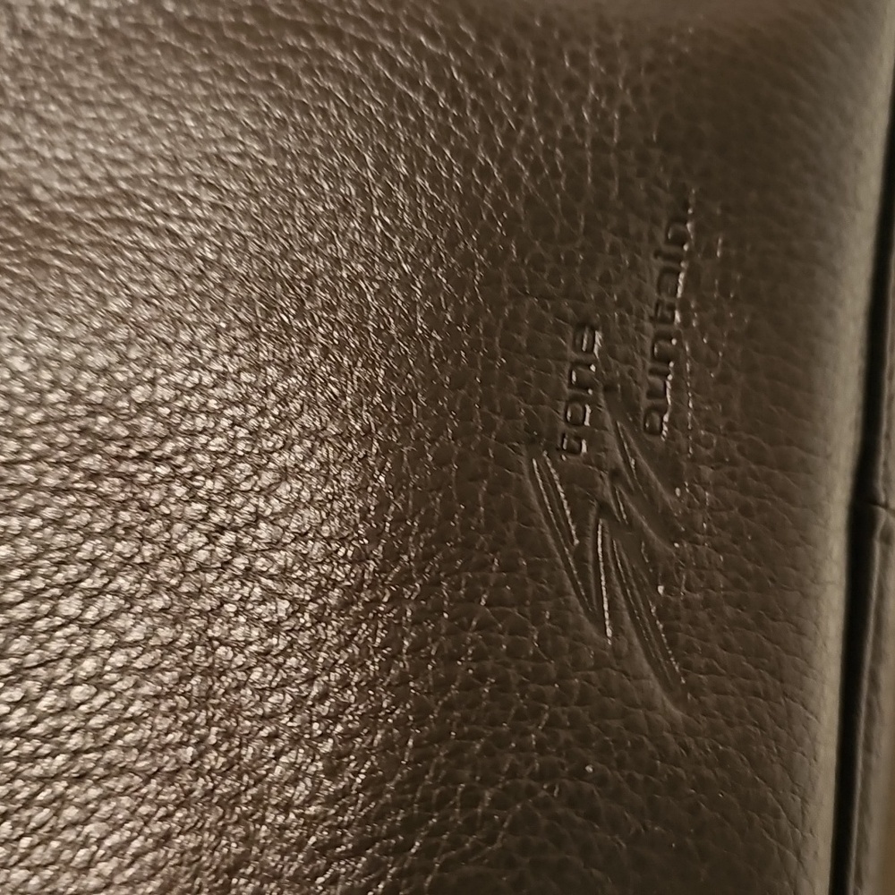 Stone Mountain brown leather shoulder bag very good condition front zip pouch ba - Picture 2 of 14